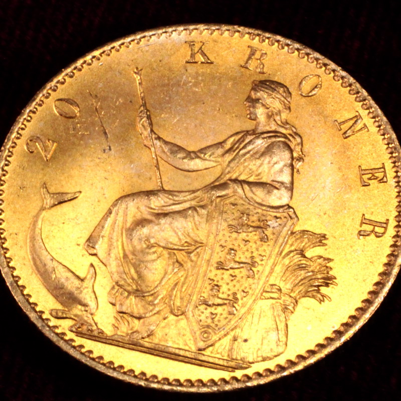 ルナコイン Onlineショップ / デンマーク 1873年銘 20クローネ 金貨クリスチャンIX 状態良好ずしり8.96g