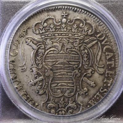 イタリア　ラグーサ　1747年　タレーロ銀貨