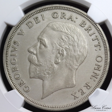 george V 1927 silver matt proof pattern sandblasted crown