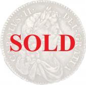 ENGLAND(GREAT BRITAIN)　イングランド(イギリス)　1679年　ハーフクラウン銀貨　チャールズ2世　タワーミント　Halfcrown AR Silver　Tricesimo