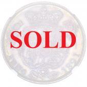 イギリス　ジョージ4世　1821年　ハーフクラウン　銀貨 　美麗レインボートーン　NGC MS63