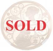 イギリス　2019年　5ポンド　プルーフ金貨　エリザベス2世　ビクトリア生誕200周年記念　発行限定725枚　NGC PF70UCAM　共箱COA付　パーフェクト