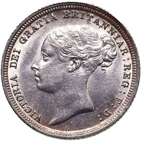 イギリス1887年銘 6ペンス銀貨 ヴィクトリア ビクトリア Victoria 