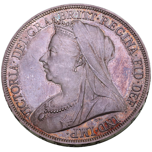 イギリス 1893年プルーフクラウン銀貨 ヴィクトリア ビクトリア 