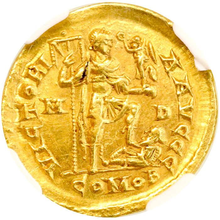 古代 西ローマ帝国 AD393-423 ホノリウス ソリダス金貨NGC MS 古代 西ローマ帝国 AD393-423 ホノリウス ソリダス金貨 MS