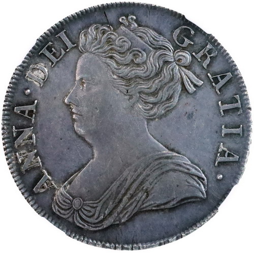 イギリス GREAT BRITAIN アン女王 1713年 クラウン銀貨 アフター