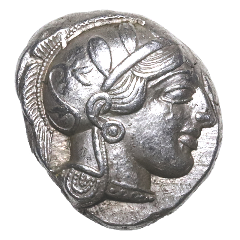 ギリシャ アテネ 古代 テトラドラクマ銀貨 フクロウ BC440-404 NGC MS