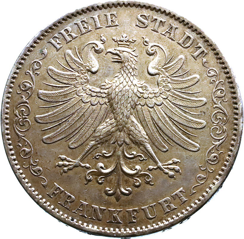 ドイツ 1843年フランクフルト 2ターラー(3 1/2グルデン) 大型