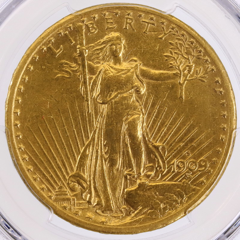 アメリカ 1909年S 20ドル金貨 モットーMotto セントゴーデンズ PCGS 
