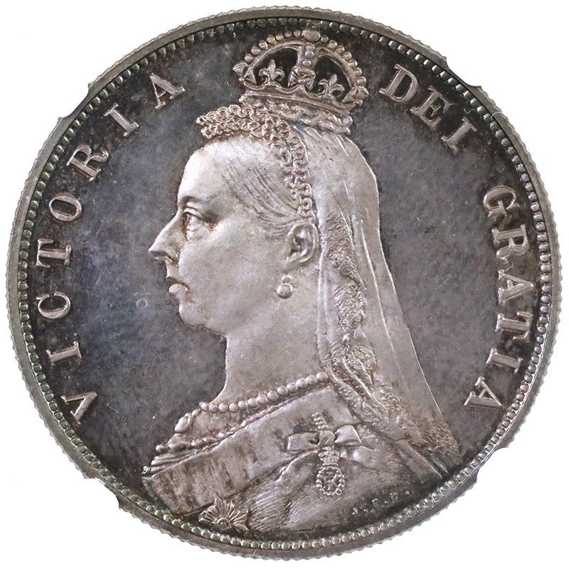 イギリス 1887年 ハーフクラウン銀貨 プルーフ ヴィクトリア