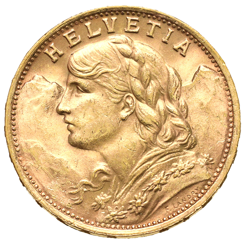 スイス 金貨 1980 20フラン ブレネリ アルプスの少女 | monsterdog.com.br