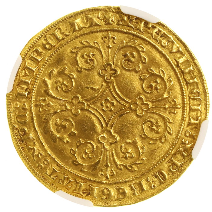 ベルギー(1355-83)Pieter D'or ピエタ―ドール金貨 NGC MS63 未