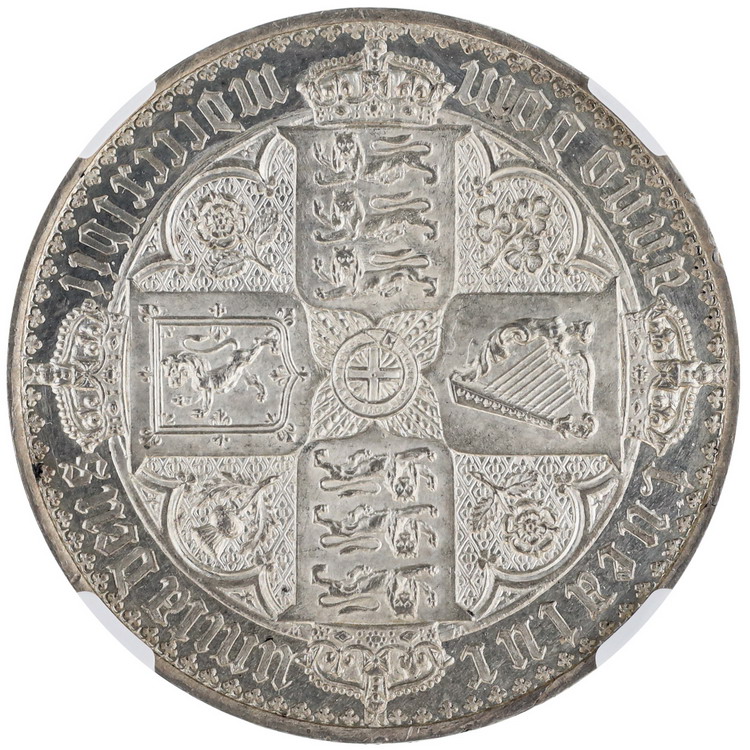 イギリス(英国) ヴィクトリア・ヤング 1/2クラウン銀貨 1883年