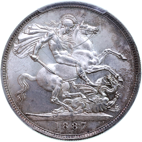 イギリス 1887年 クラウン銀貨 ヴィクトリア ビクトリア Victoria ...