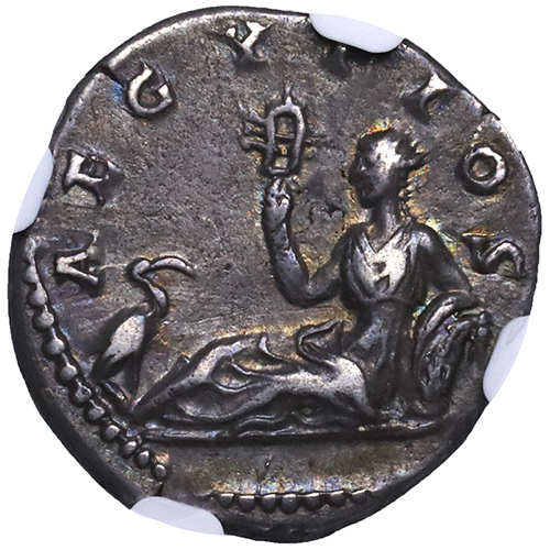 ローマ帝国 デナリウス銀貨 ハドリアヌス帝の妻 サビーナ ＡＵ鑑定 ５