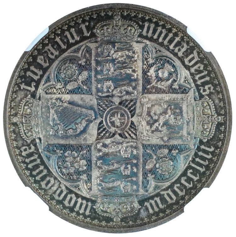 イギリス1853年ビクトリアゴシックゴチッククラウン銀貨SEPTIMO