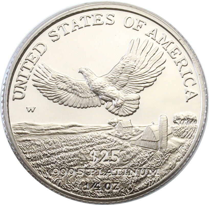 アメリカ 2000年W 25ドル イーグル純プラチナ 白金貨 自由の女神 PCGS