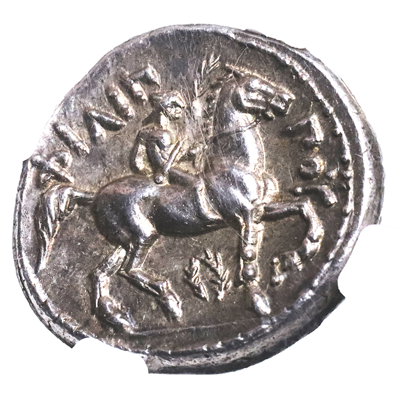 古代ケルト　ドラクマ銀貨　マケドニア  　ゼウス　馬　古代コイン