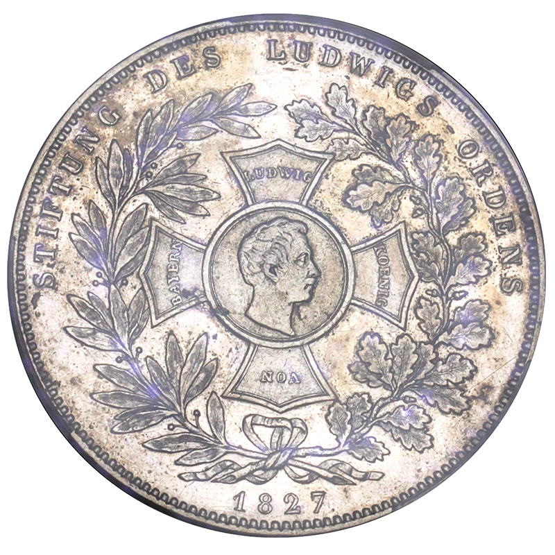 ドイツ バイエルン 1827年 ターラー銀貨 ルードヴィヒ1世 ヘッセン 