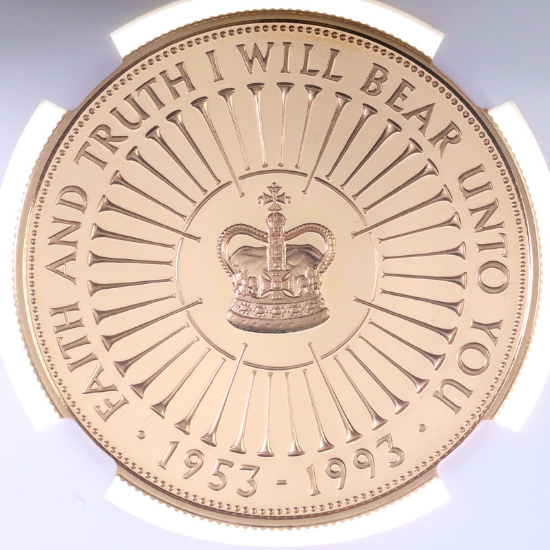 イギリス ポンド プルーフ金貨 エリザベス2世 戴冠周年記念
