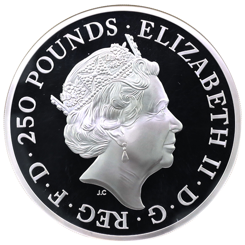イギリス 2017年 250ポンド 20オンス 超大型 ブリタニアプルーフ純銀貨