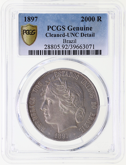 クリスマスローズ 【NGC MS65】1865年ブラジル 2000レイス銀貨 - 通販