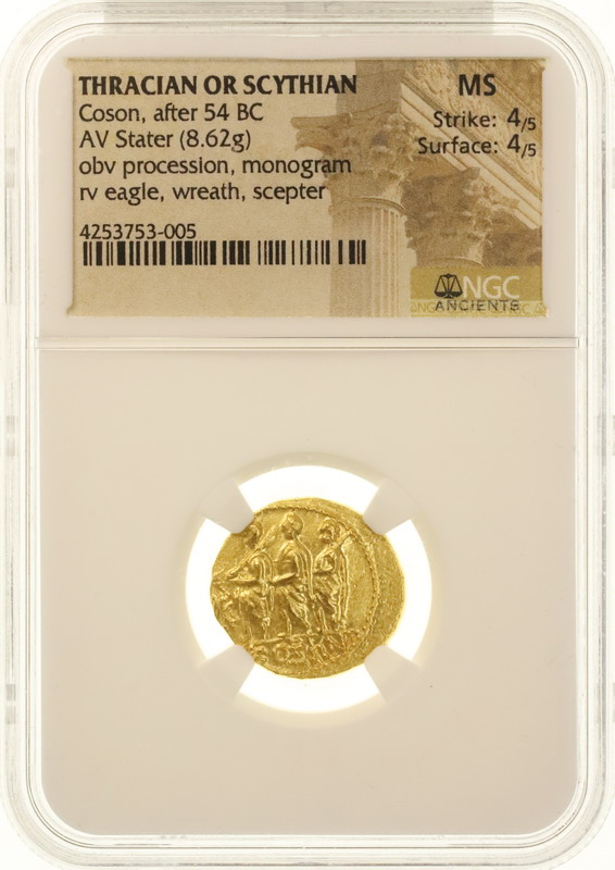 古代ギリシャ エジプト 54 トラキアもしくはスキタイ スターテル 金貨 Ngc Ms 4 5 4 5 アンティークコイン 金貨 銀貨の販売 買取 ルナコイン