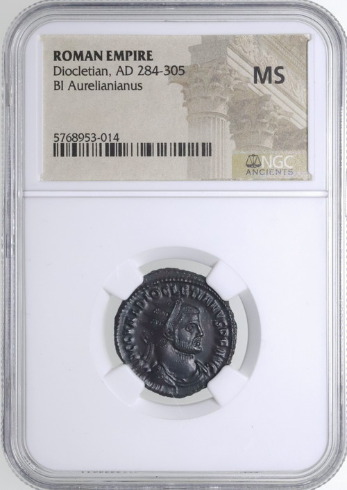 古代ローマ AD284-305年 ディオクレティアヌス 銅貨 NGC MS【アンティークコイン・金貨・銀貨の販売・買取 ルナコイン】