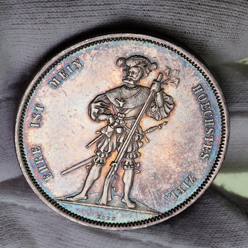 すぐ発送可能！ SWITZERLAND スイス 5フラン 銀貨『ベルン』 射撃祭
