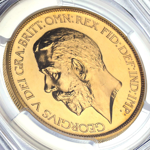 イギリス 1911年 ジョージ5世 5ポンド プルーフ金貨 PCGS PR63 発行