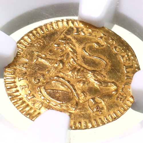 スイス 1725年 チューリッヒ 1/4ダカット金貨 NGC Aud【アンティーク 