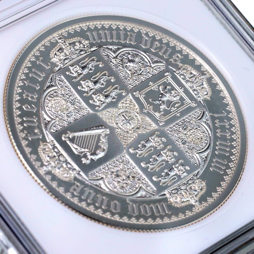 イギリス 2021年 5ポンド 2oz プルーフピエフォー純銀貨The