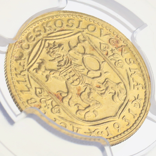 チェコスロバキア 1931年 ダカット金貨 PCGS MS65【アンティークコイン