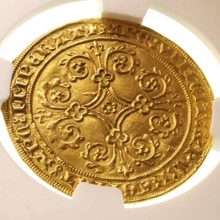 ベルギー(1355-83)Pieter D'or ピエタ―ドール金貨 NGC MS63 未