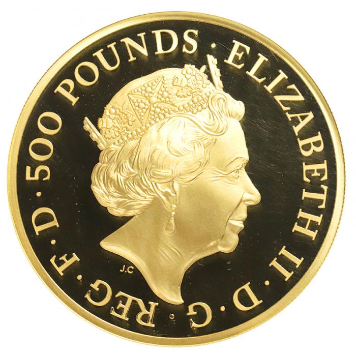 イギリス ブリタニア 2015年 500ポンド 5オンス 金貨 エリザベス2世 