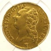 フランス　1786年I　1ルイドール　金貨 ルイ16世　リモージュミント PCGS鑑定
