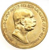 オーストリア(ハンガリー) 1909年　10コロナ金貨　フランツ・ヨーゼフⅠ世　EF