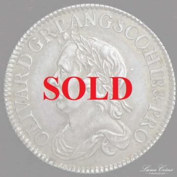イギリス　オリバー・クロムウェル　1658年　シリング銀貨