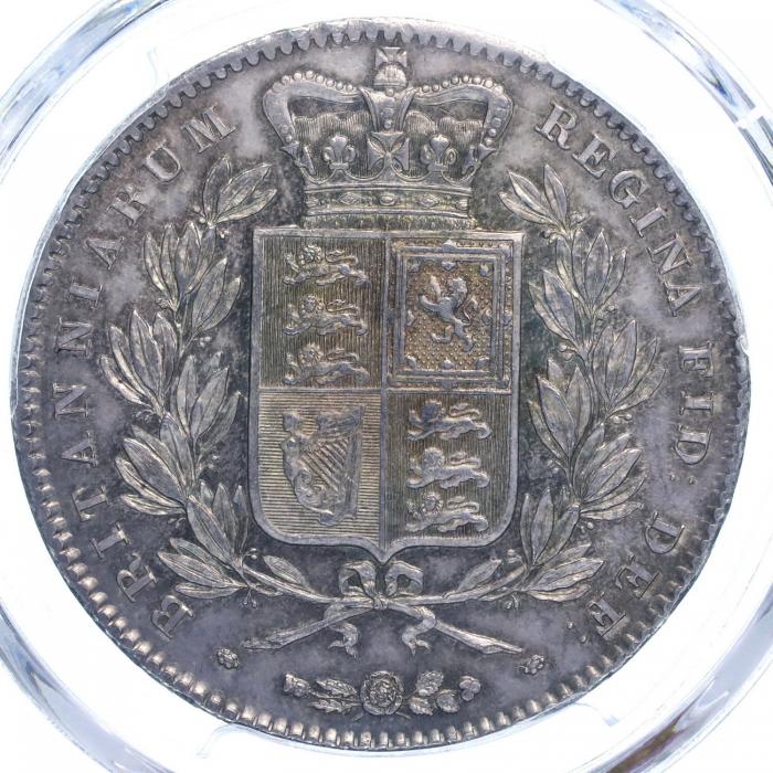 イギリス 1844年 クラウン銀貨 見本パターン貨幣 ヴィクトリア 