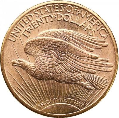 USA　アメリカ合衆国　1924年　20 ドル金貨　ダブルイーグル　AU　