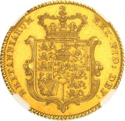 イギリス　1826　ハーフソブリン金貨プルーフ　ジョージ4世 NGC PF63 CAMEO