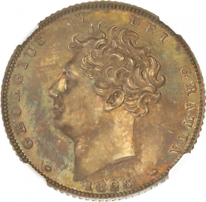 イギリス 1826年 6ペンス銀貨プルーフ ジョージ4世NGC PF65【アンティークコイン・金貨・銀貨の販売・買取 ルナコイン】