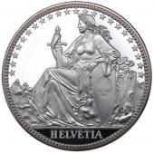 スイス　1987年EF　ヘルヴェティア　純銀メダル5オンス　プルーフ　FDC完全未使用　限定1500枚