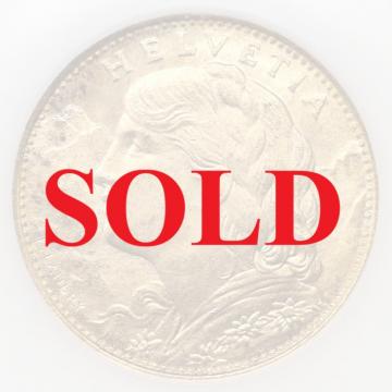 スイス　1922年B　10フラン金貨 アルプスと少女　ブレネリ　ヘルベティア　ベルンミントNGC MS65