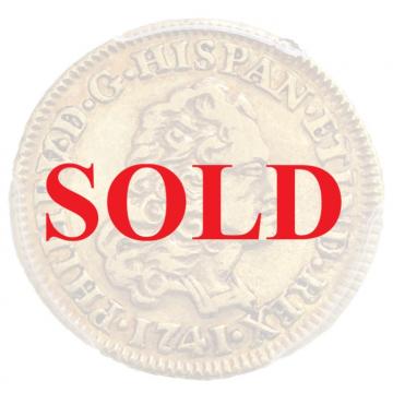 スペイン　1741年JF　エスクード　金貨　フェリペ5世　PCGS　XF45　極美品