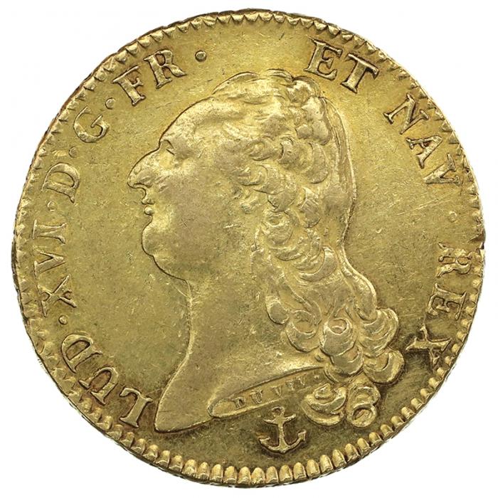 フランス 1787年 2ルイドール 金貨 ルイ16世 EF- 極美品-【アンティークコイン・金貨・銀貨の販売・買取 ルナコイン】