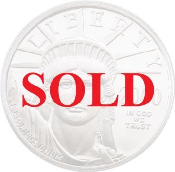 アメリカ　2000年W　25ドル　イーグル純プラチナ　白金貨　自由の女神　PCGS PR69 DCAM　ミレニアムリバティ