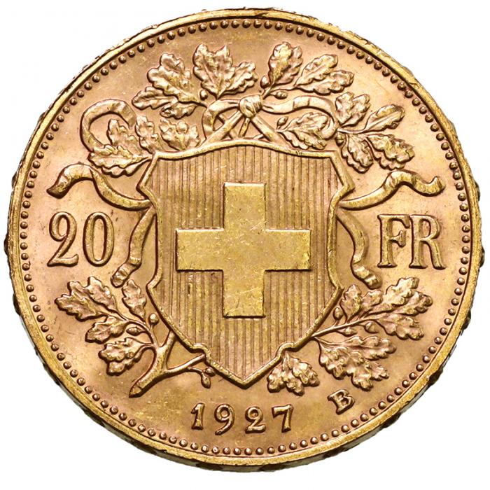 【美品】スイス 20フラン NGC MS65 アルプスの少女 ベルベティア 硬貨