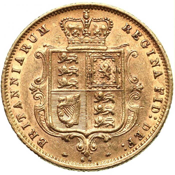 イギリス 1878年銘 ハーフソブリン金貨 ヴィクトリア ビクトリア 