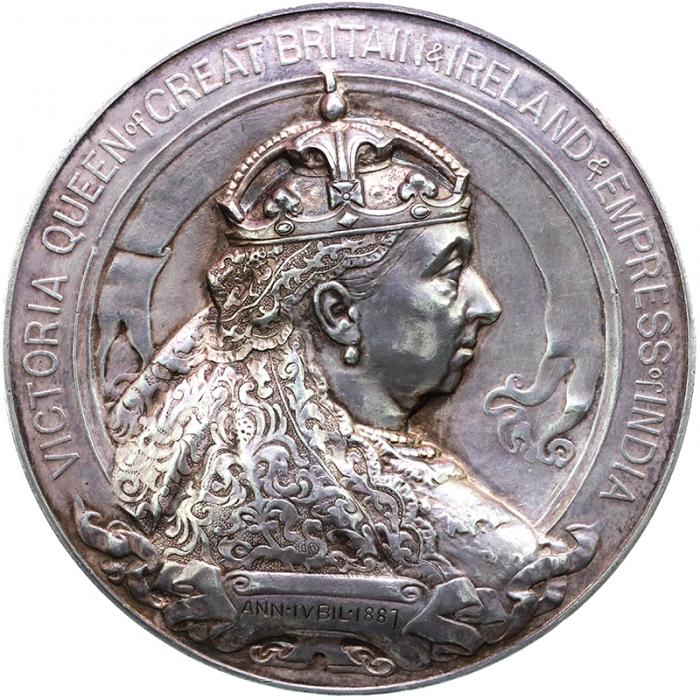 イギリス 1887年 ビクトリア ヴィクトリア Victoria 銀メダル 